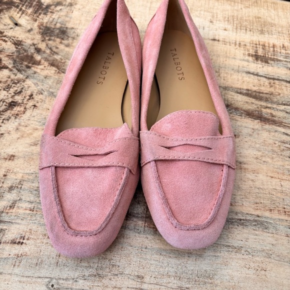 Talbots Pink Suede Loafers - Picture 3 of 5